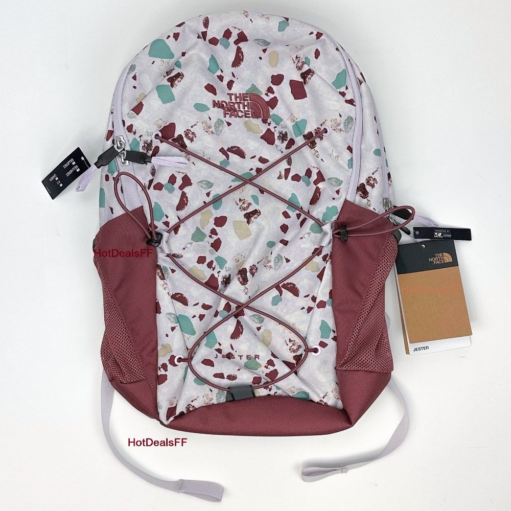 The North Face Women's Jester Laptop Backpack / Bookbag Lavender Fog / Terrazzo